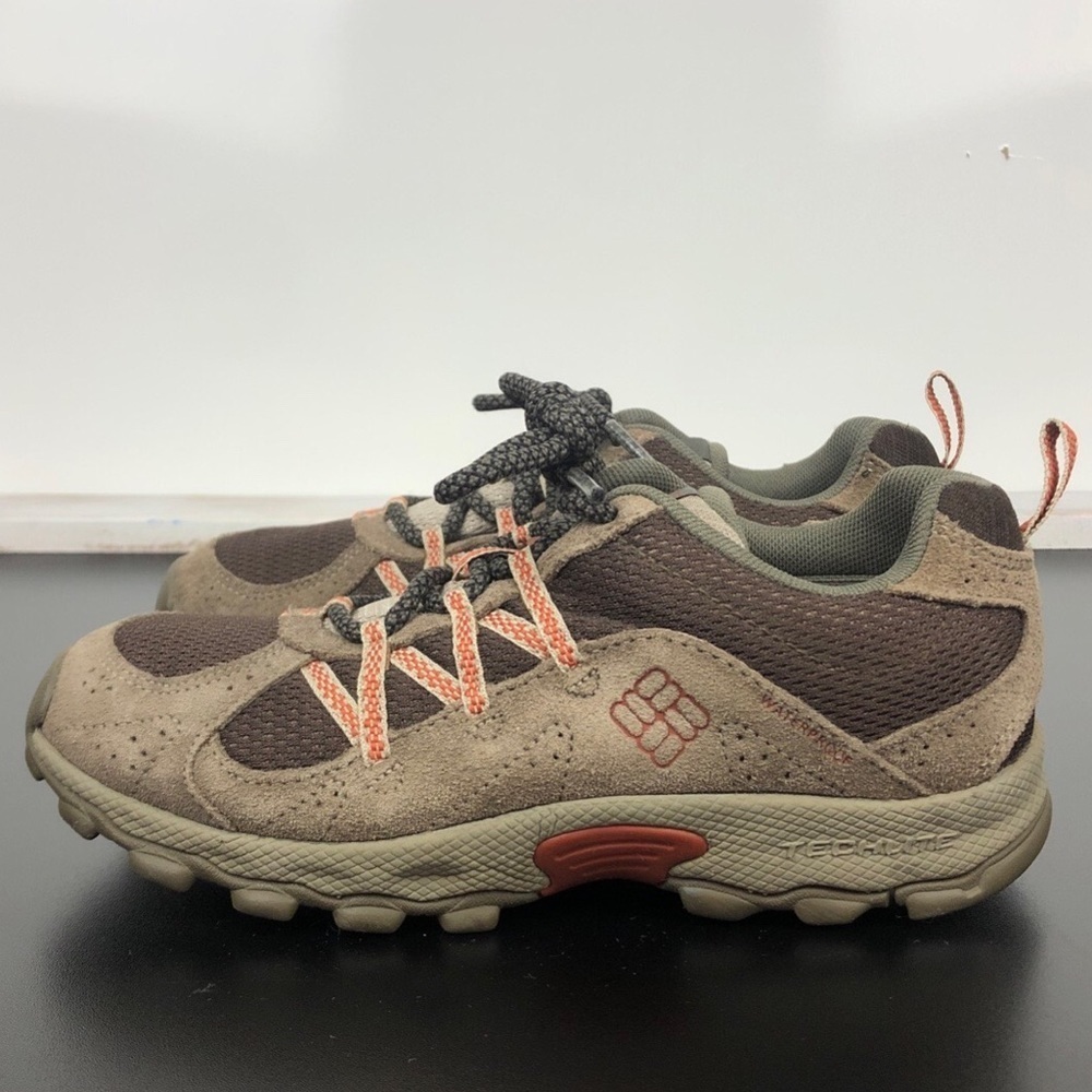 Columbia Waterproof Dakota Drifter Hiking Sneaker Shoes Brown Size 4